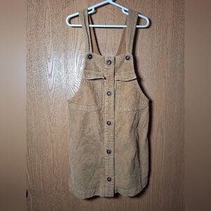 Zara Brown Overall Dress